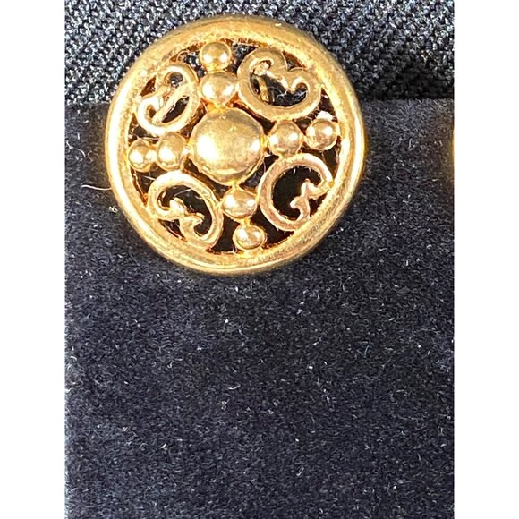 M&S Vintage Gold-Tone Filigree Clip-On Earrings J0207 - Picture 3 of 8